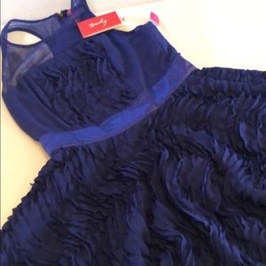 NWT Derhy Blue Ruffle Dress